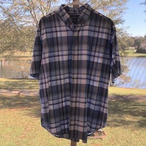 Men’s Xl polo button down plaid shirt